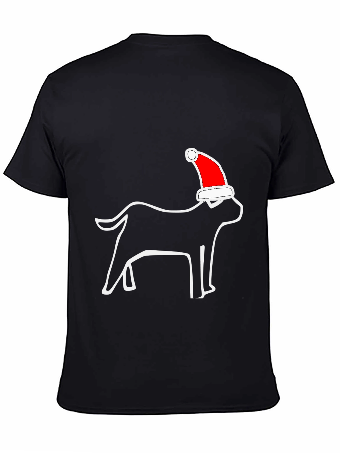 Christmas Dog Santa Hat T-Shirt – Festive Dog Lover Graphic Tee