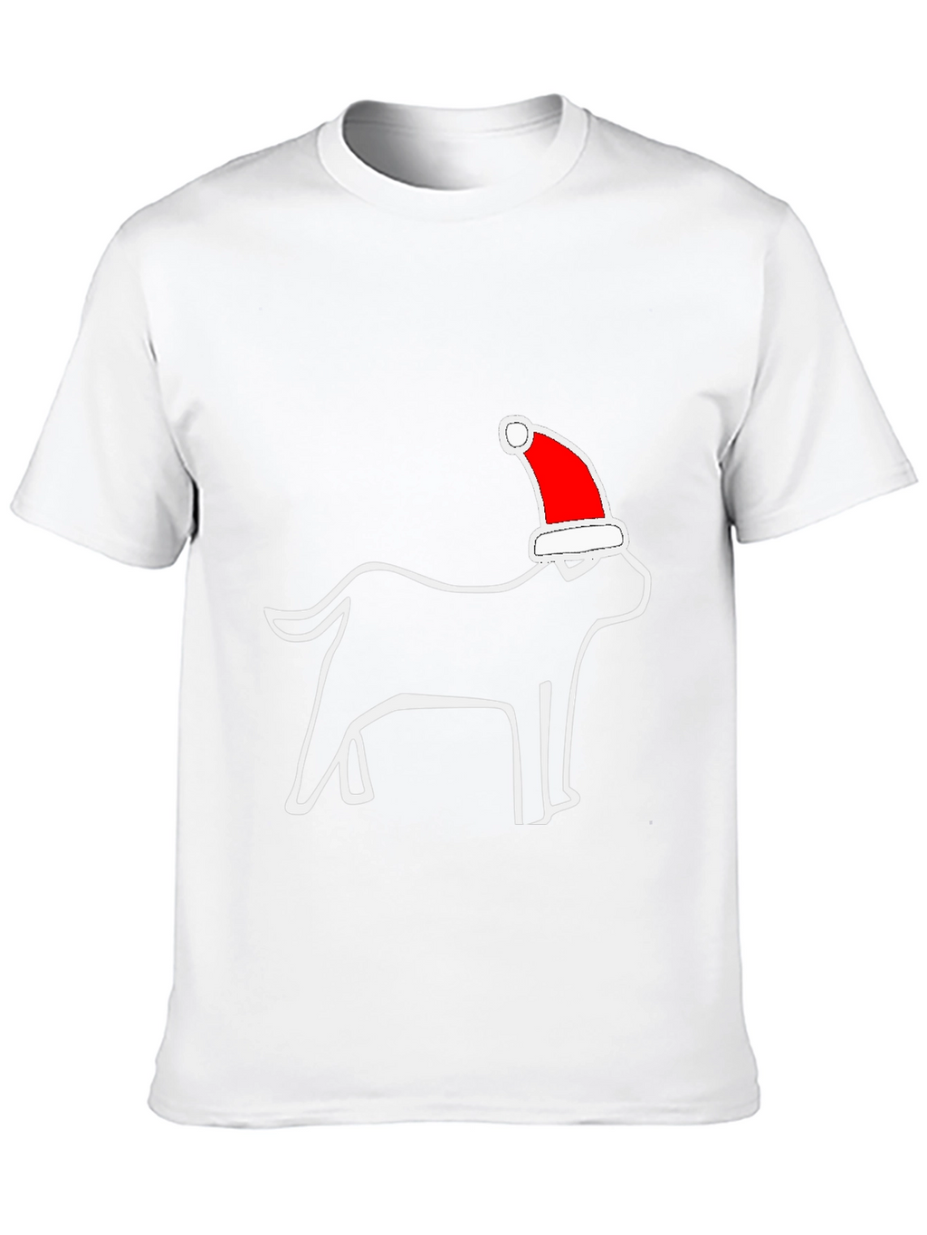 Christmas Dog Santa Hat T-Shirt – Festive Dog Lover Graphic Tee