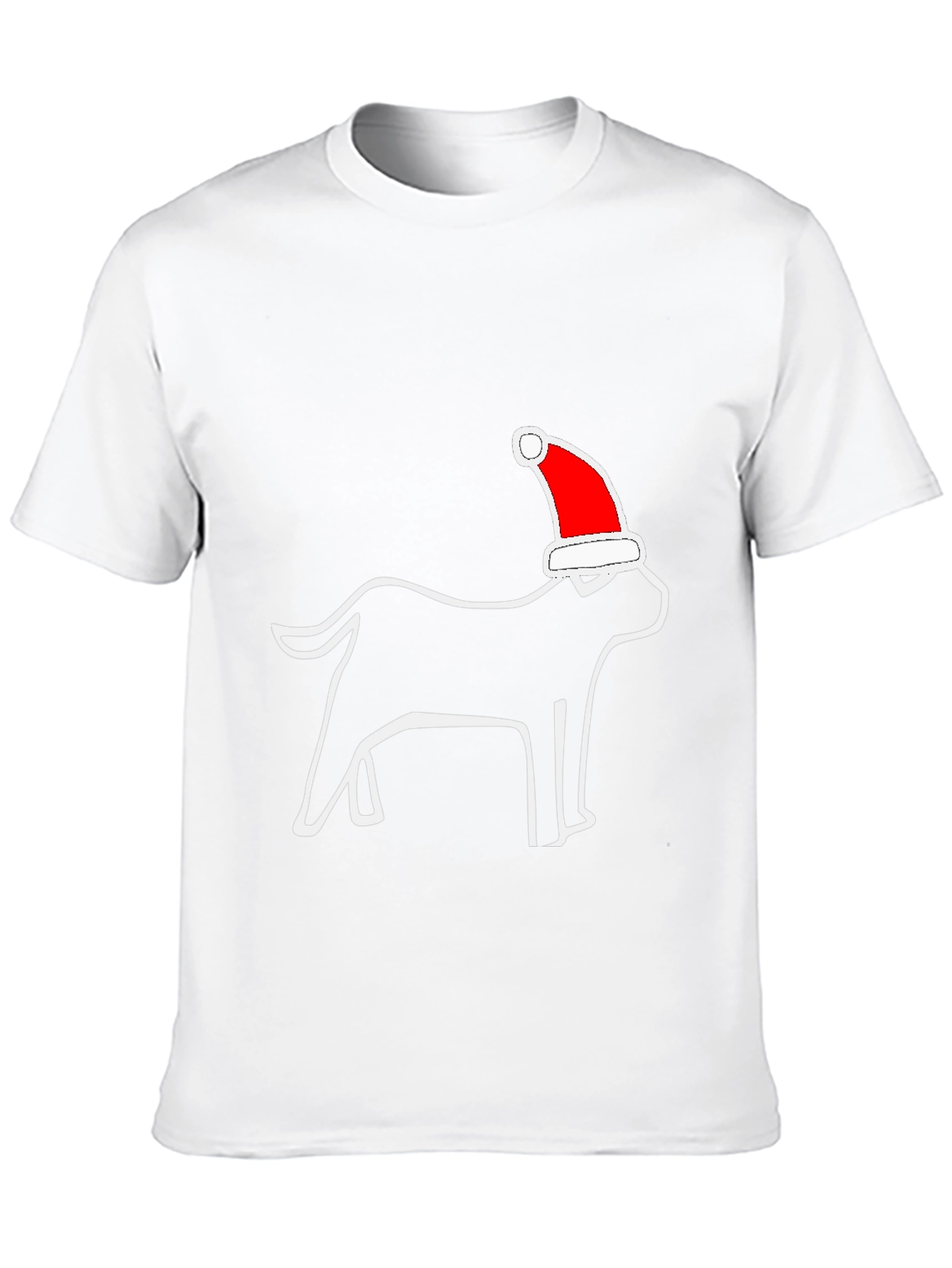 Christmas Dog Santa Hat T-Shirt – Festive Dog Lover Graphic Tee