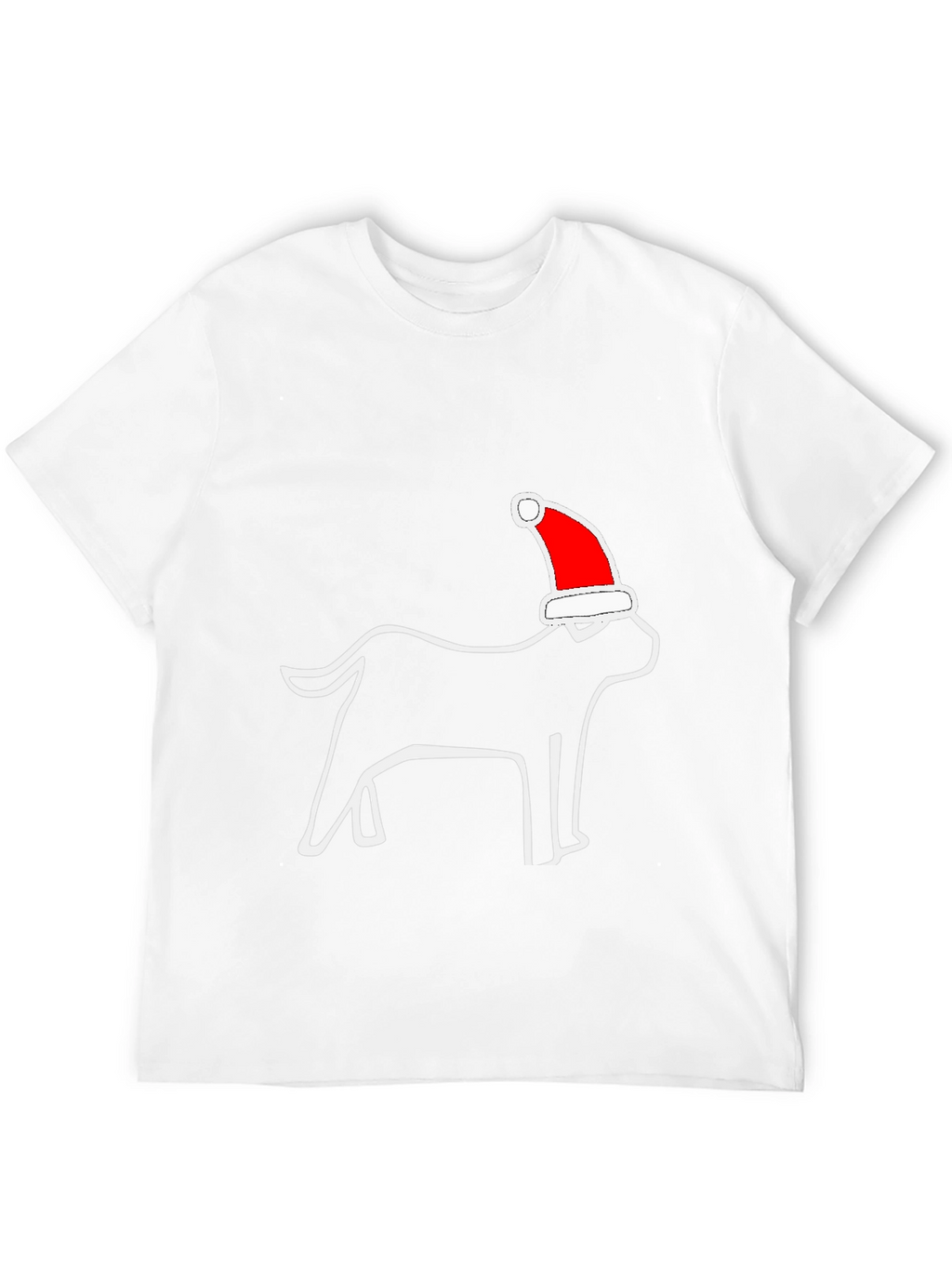 Christmas Dog Santa Hat T-Shirt – Festive Dog Lover Graphic Tee