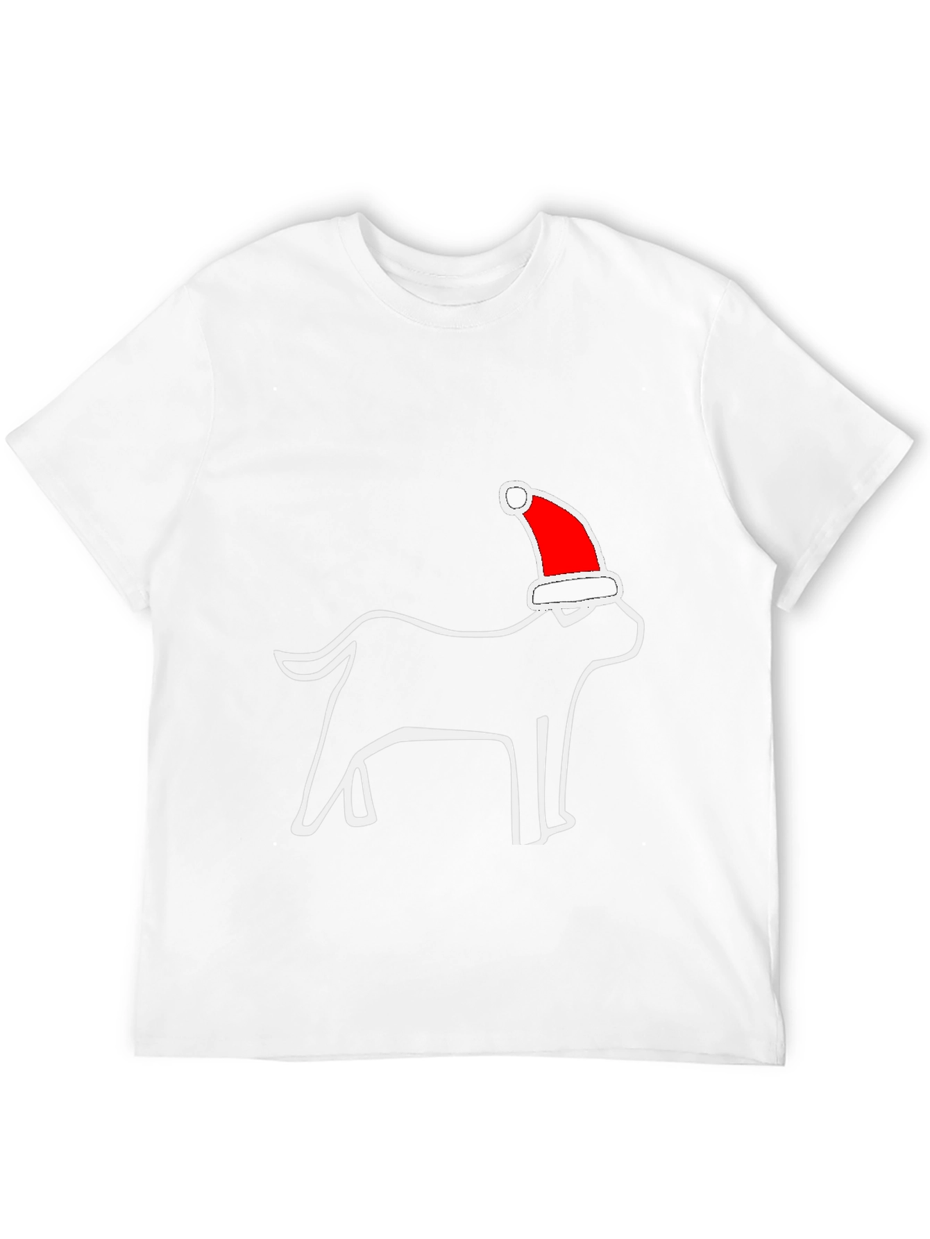 Christmas Dog Santa Hat T-Shirt – Festive Dog Lover Graphic Tee