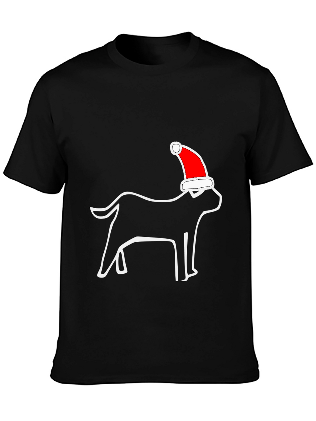 Christmas Dog Santa Hat T-Shirt – Festive Dog Lover Graphic Tee