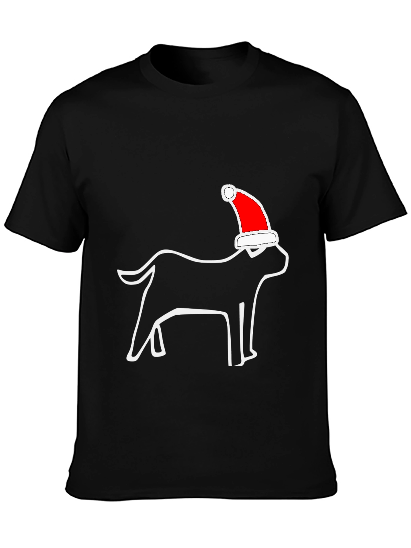 Christmas Dog Santa Hat T-Shirt – Festive Dog Lover Graphic Tee
