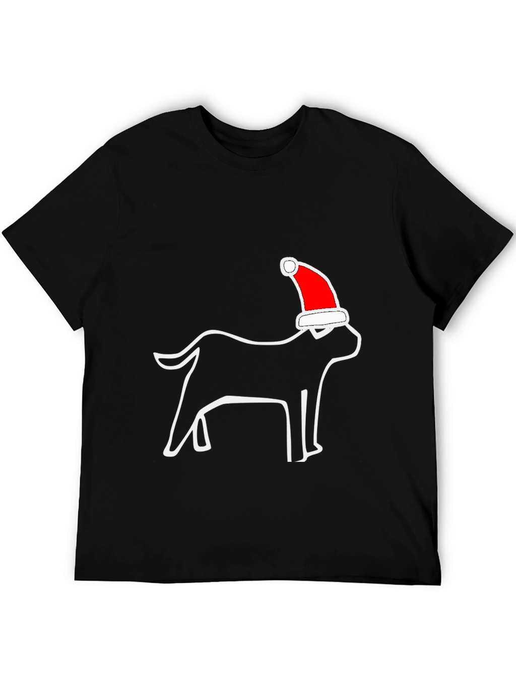 Christmas Dog Santa Hat T-Shirt – Festive Dog Lover Graphic Tee