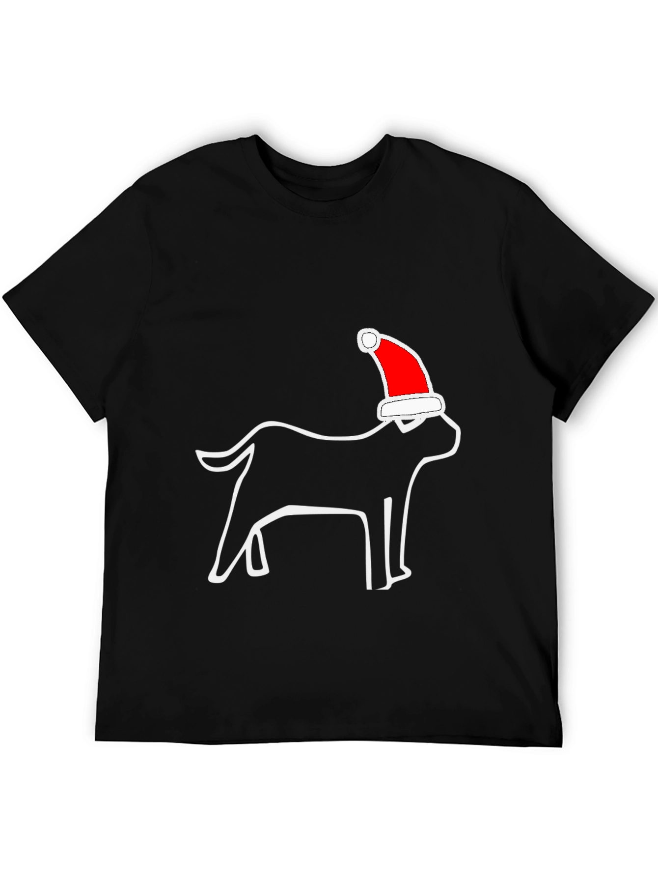 Christmas Dog Santa Hat T-Shirt – Festive Dog Lover Graphic Tee