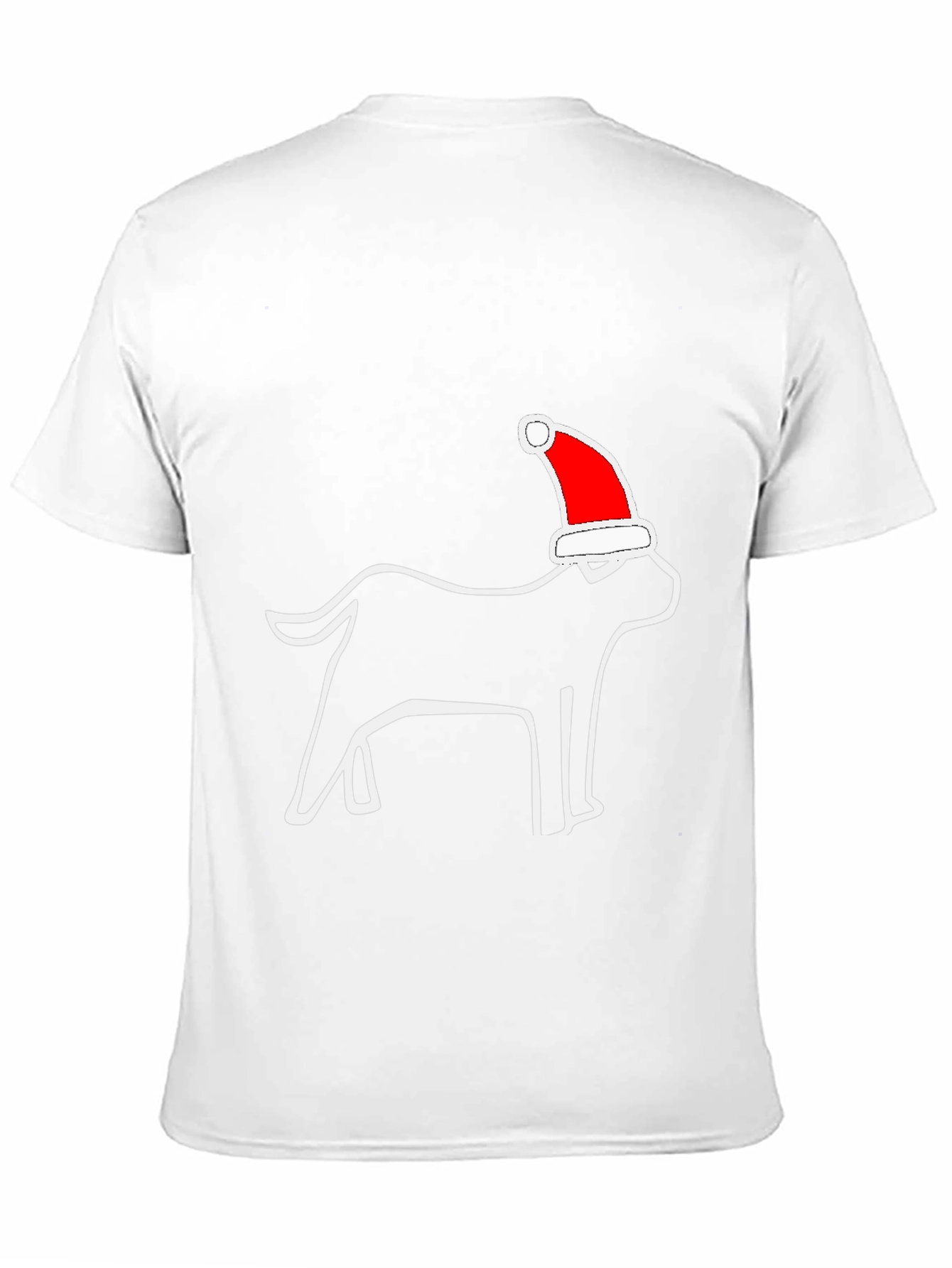 Christmas Dog Santa Hat T-Shirt – Festive Dog Lover Graphic Tee