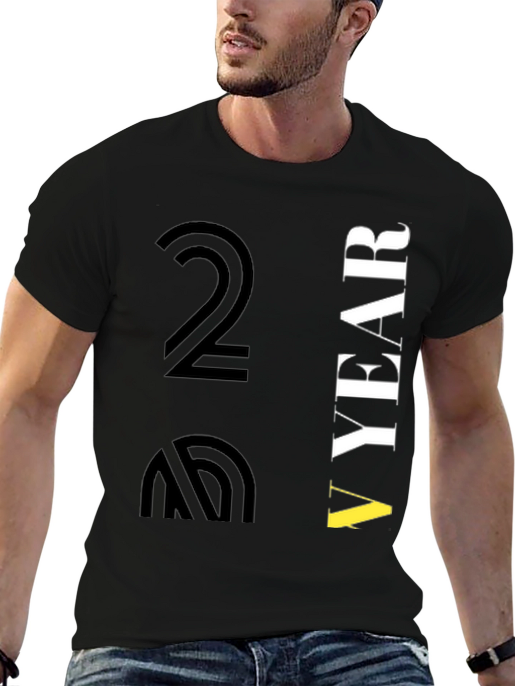 Black Another Year Graphic T-Shirt