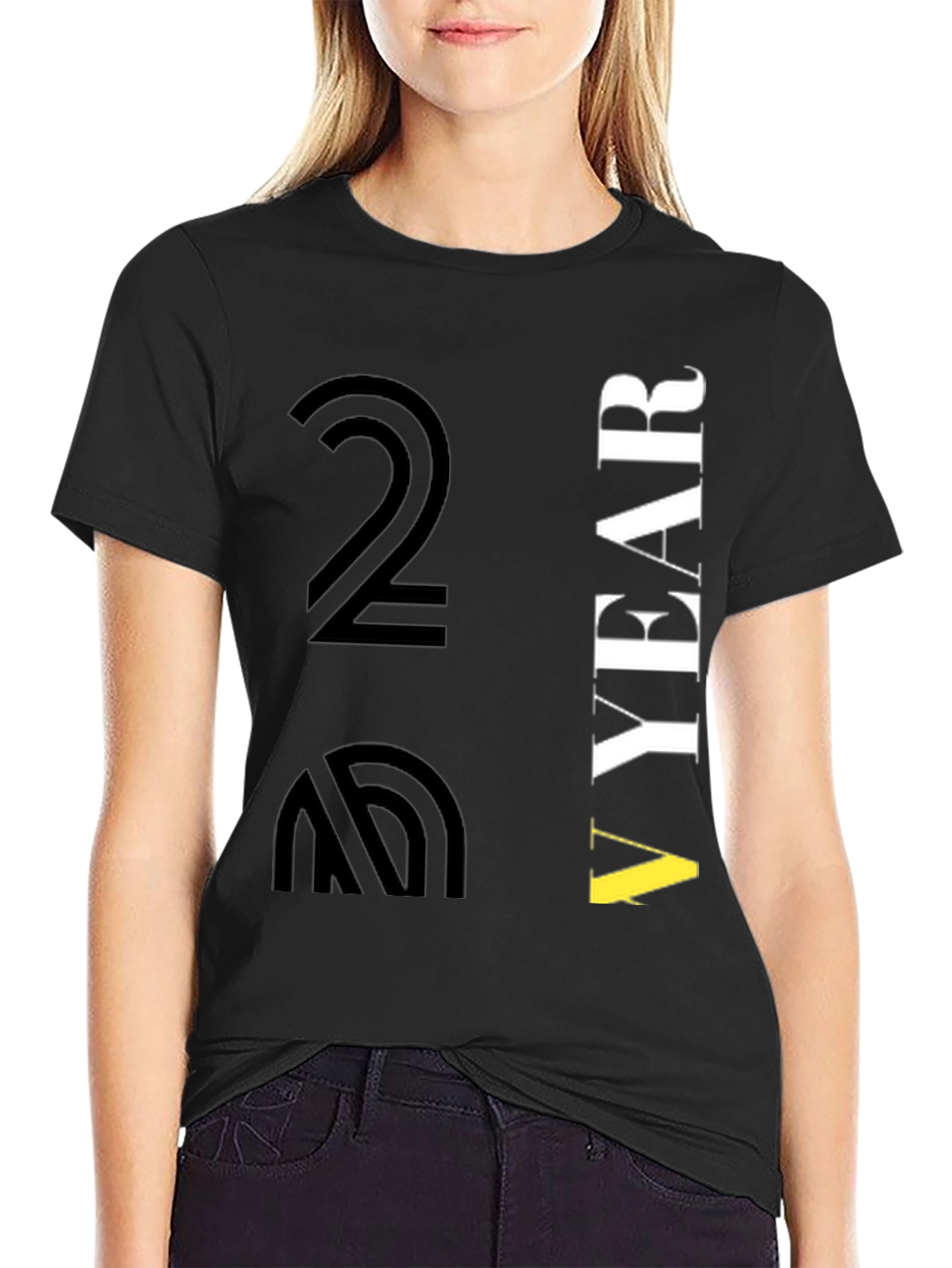 Black Another Year Graphic T-Shirt