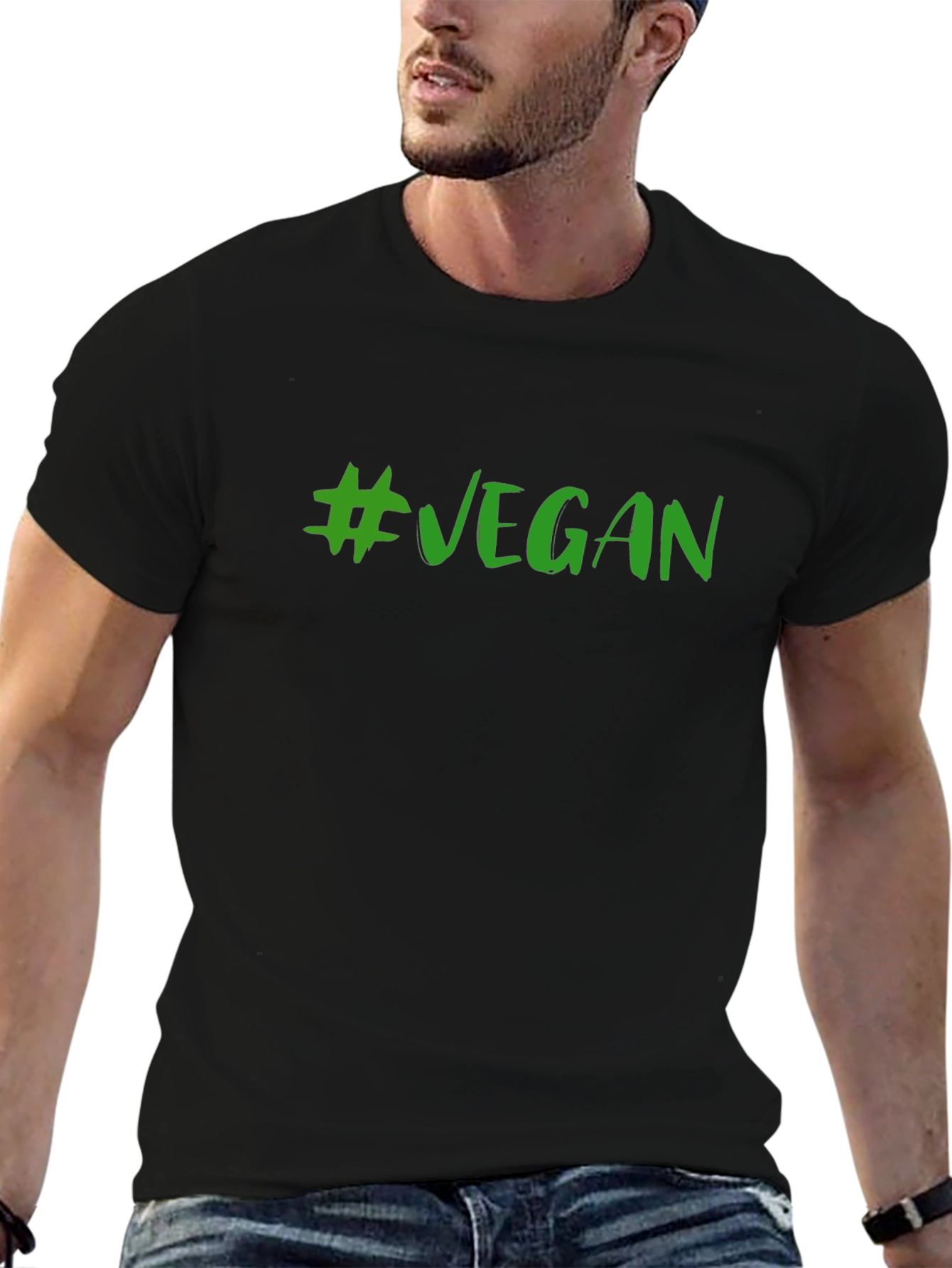Vegan Hashtag Graphic T-Shirt