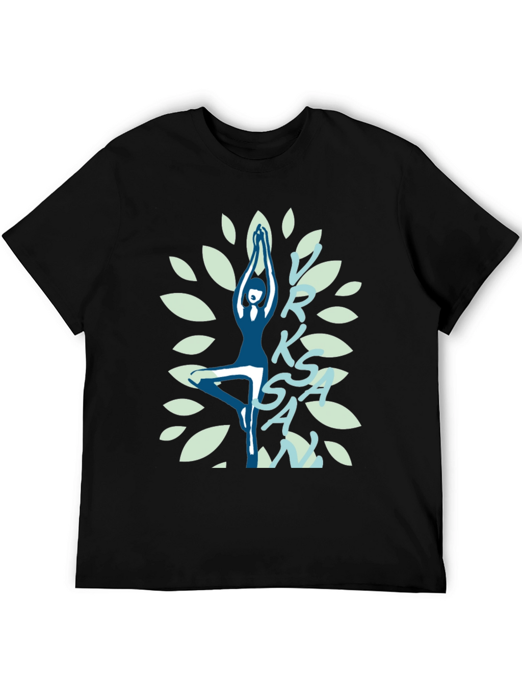 Yoga Tree Pose Graphic T-Shirt - Black