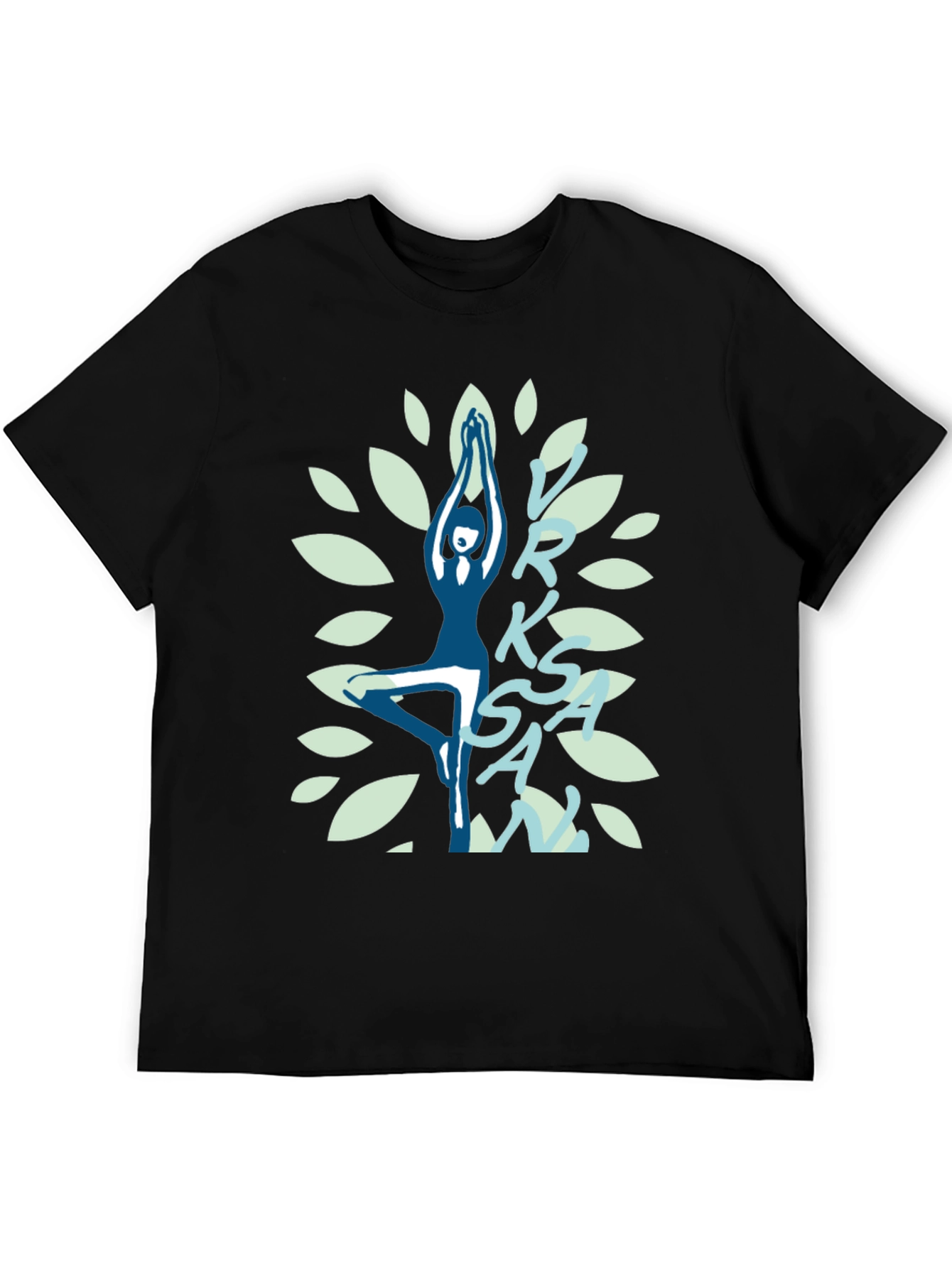 Yoga Tree Pose Graphic T-Shirt - Black