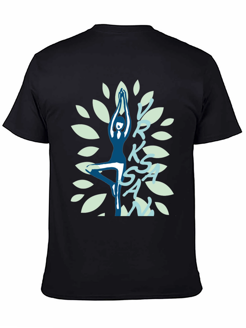 Yoga Tree Pose Graphic T-Shirt - Black