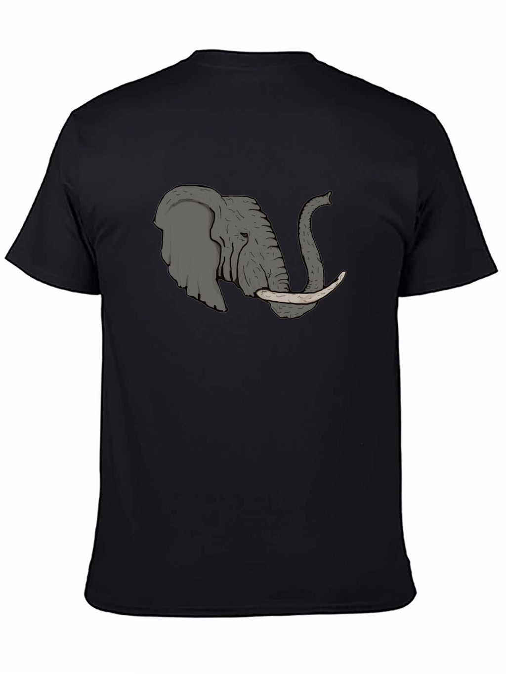 Elephant Graphic Tee - Black Cotton T-Shirt