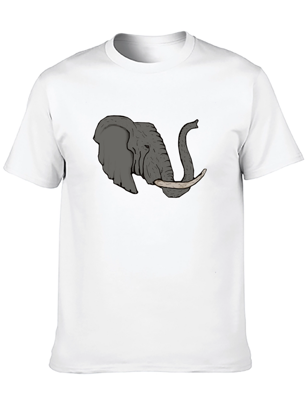 Elephant Graphic Tee - Black Cotton T-Shirt