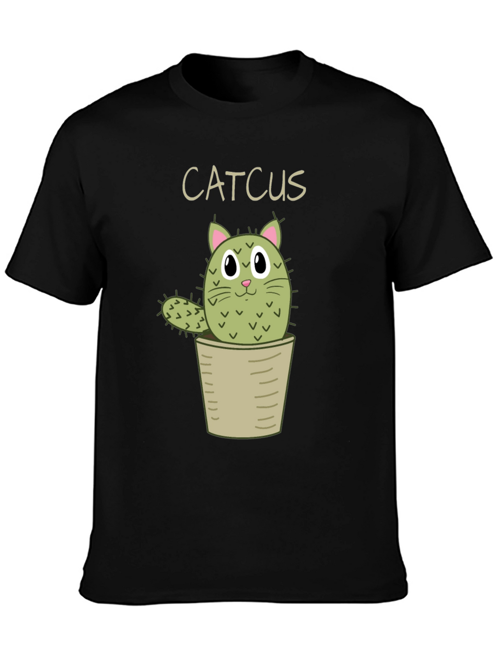 Catcus T-Shirt - Cute Cartoon Cactus Cat Tee