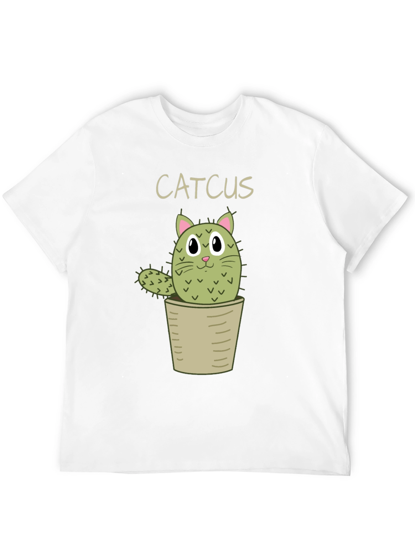 Catcus T-Shirt - Cute Cartoon Cactus Cat Tee