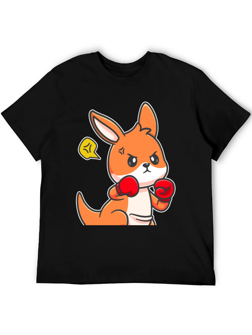 Boxing Kangaroo Graphic Tee - Black