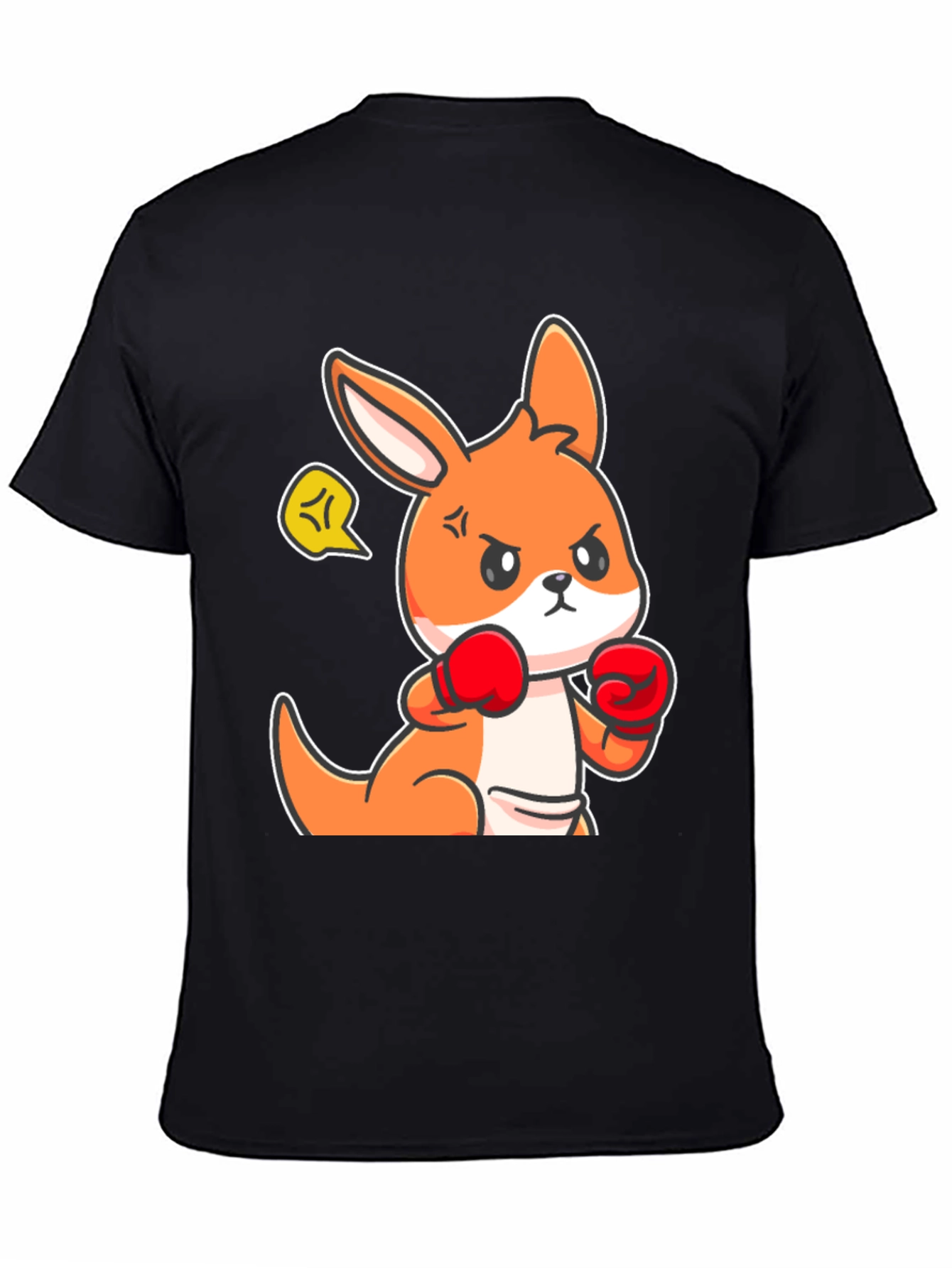 Boxing Kangaroo Graphic Tee - Black