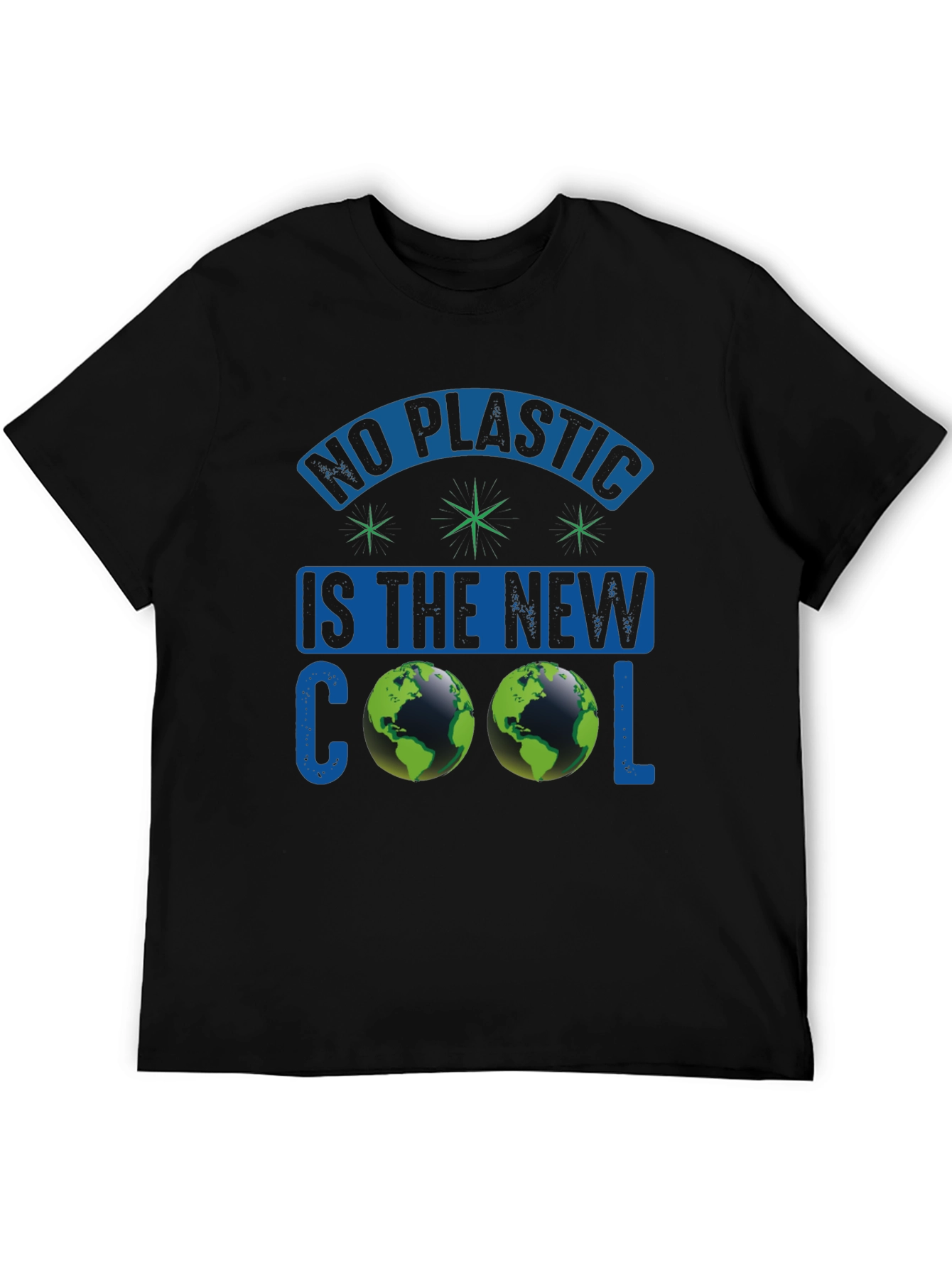 Eco-Friendly T-Shirt: No Plastic is the New Cool Earth Design