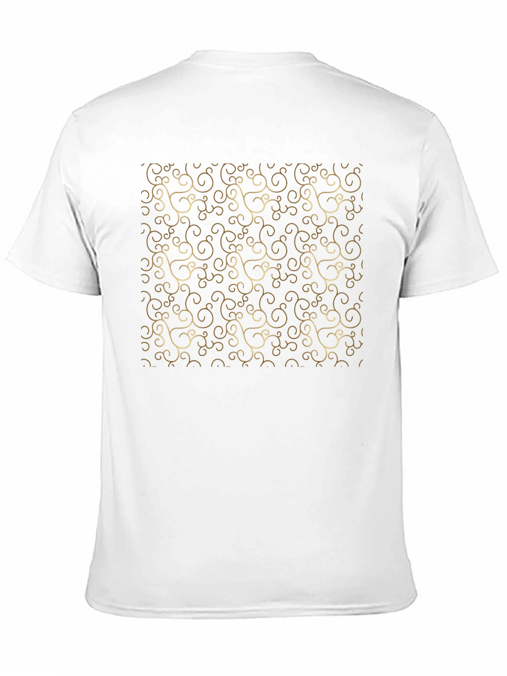 Elegant Swirl Pattern Black Tee