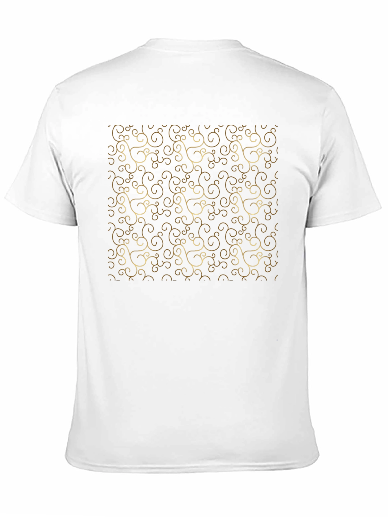 Elegant Swirl Pattern Black Tee