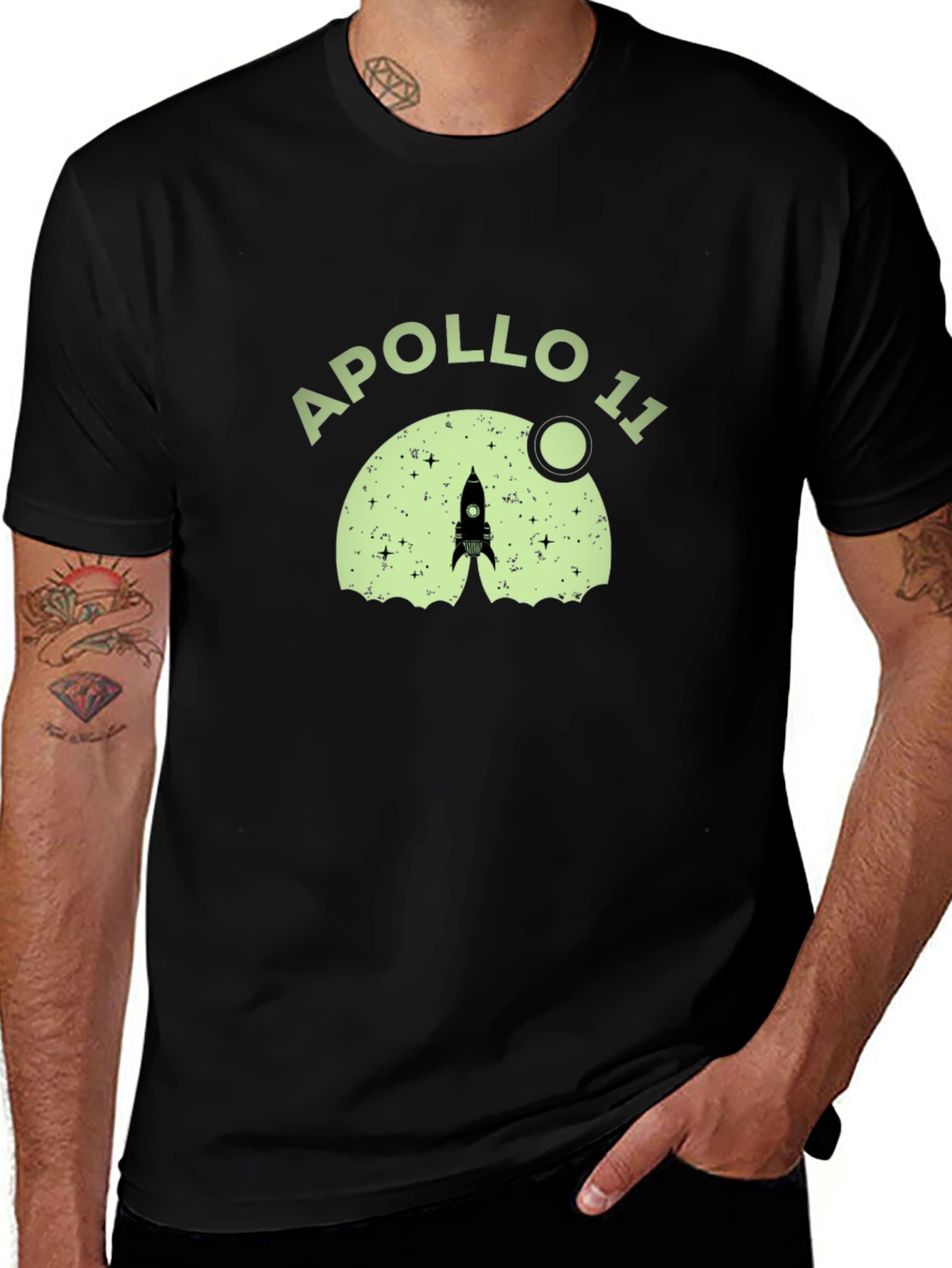 Apollo 11 Rocket Launch Graphic T-Shirt