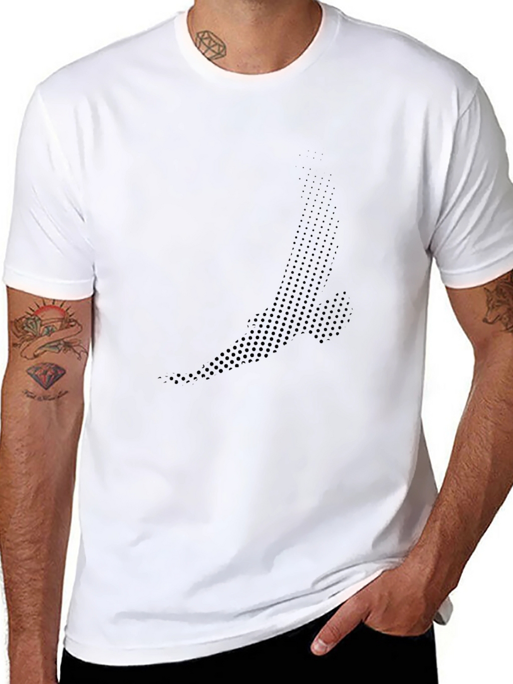Modern Black Graphic Tee