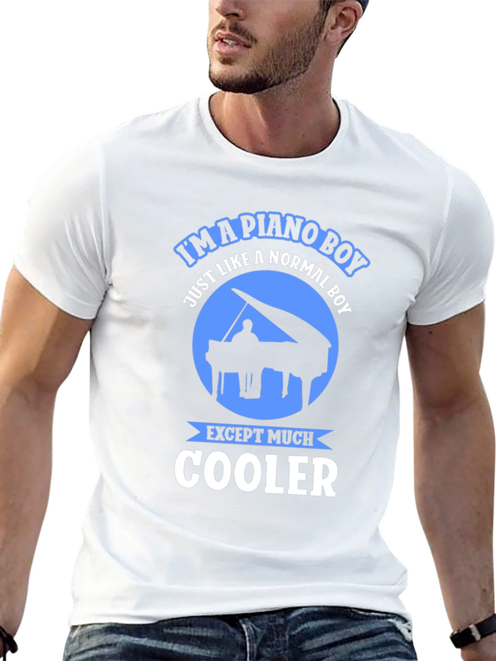 Piano Boy Graphic Tee - Music Lover Shirt