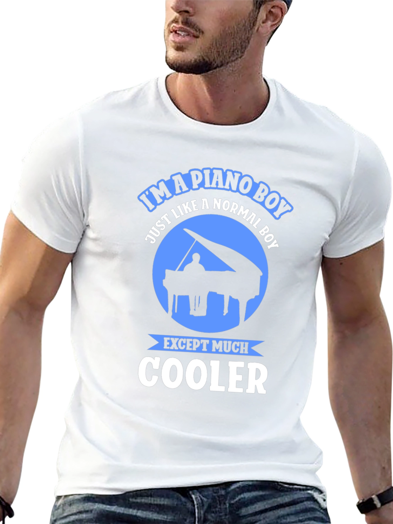 Piano Boy Graphic Tee - Music Lover Shirt