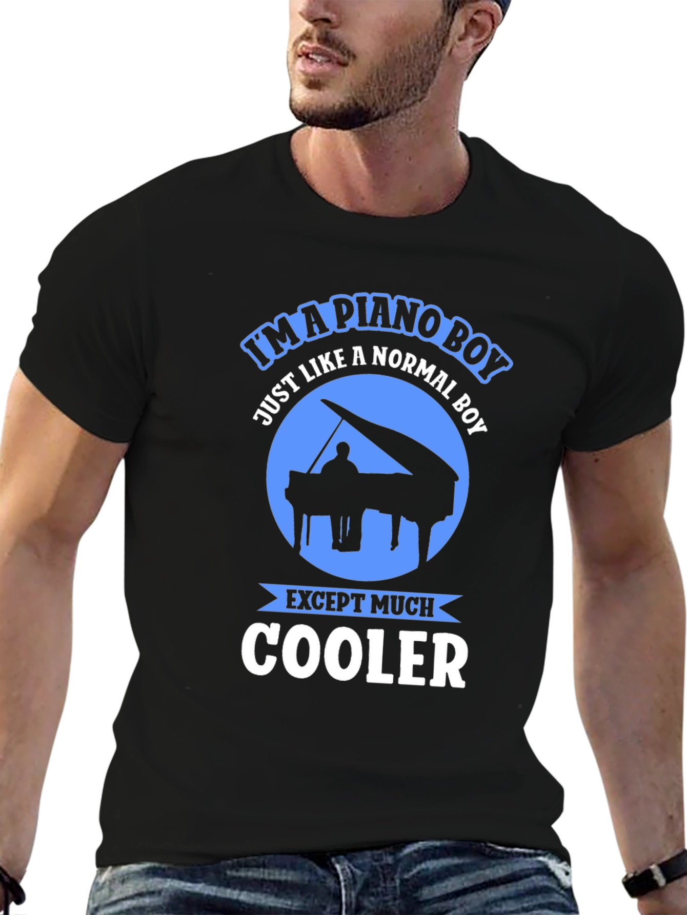 Piano Boy Graphic Tee - Music Lover Shirt