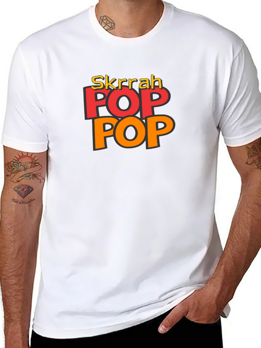 Skrrah Pop Pop Graphic T-Shirt - Black