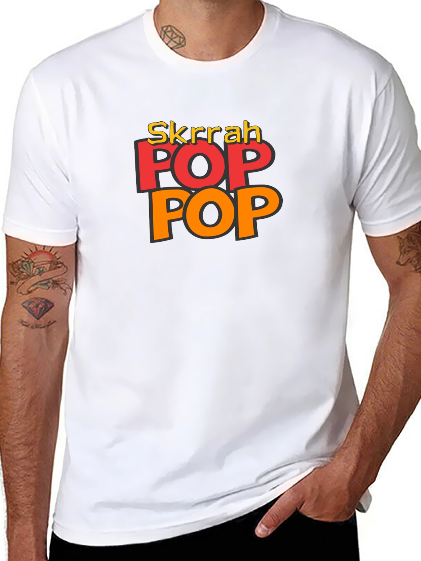 Skrrah Pop Pop Graphic T-Shirt - Black