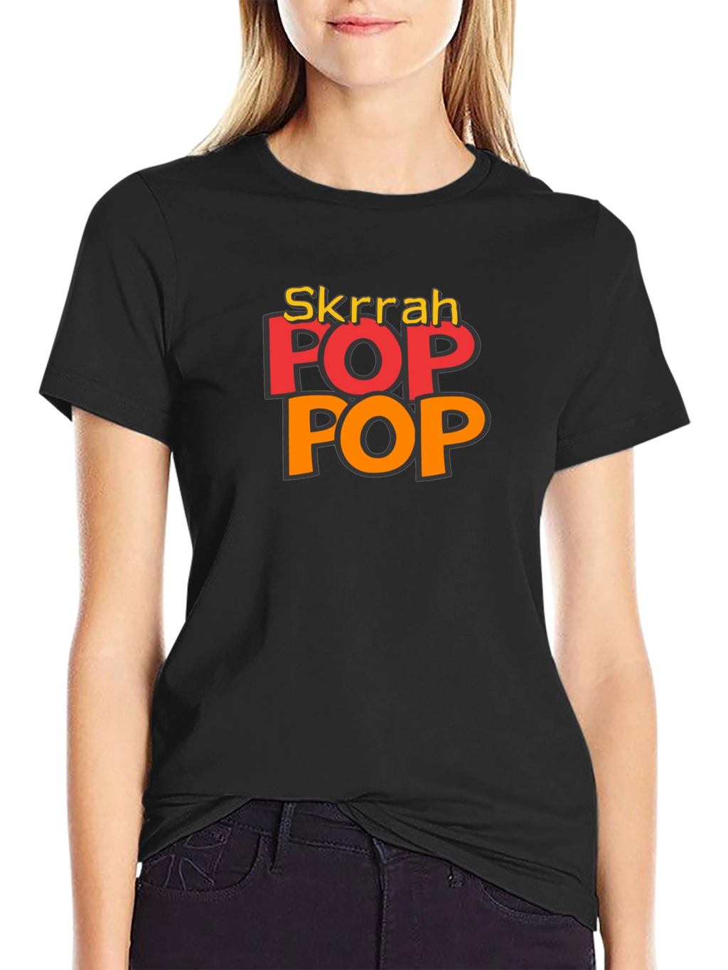 Skrrah Pop Pop Graphic T-Shirt - Black