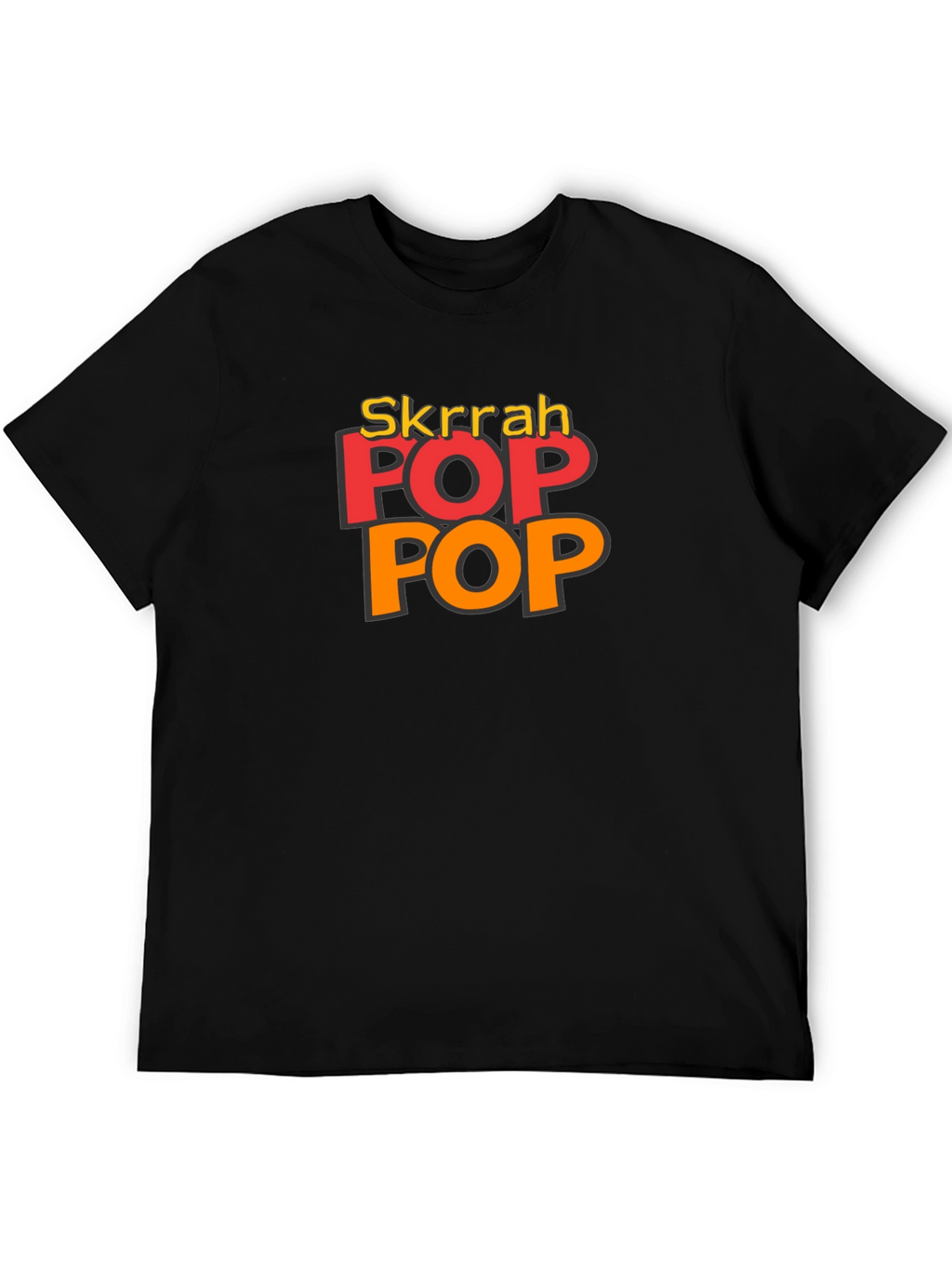 Skrrah Pop Pop Graphic T-Shirt - Black