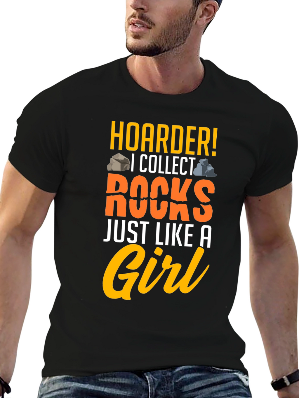 Hoarder! I Collect Rocks Graphic T-Shirt