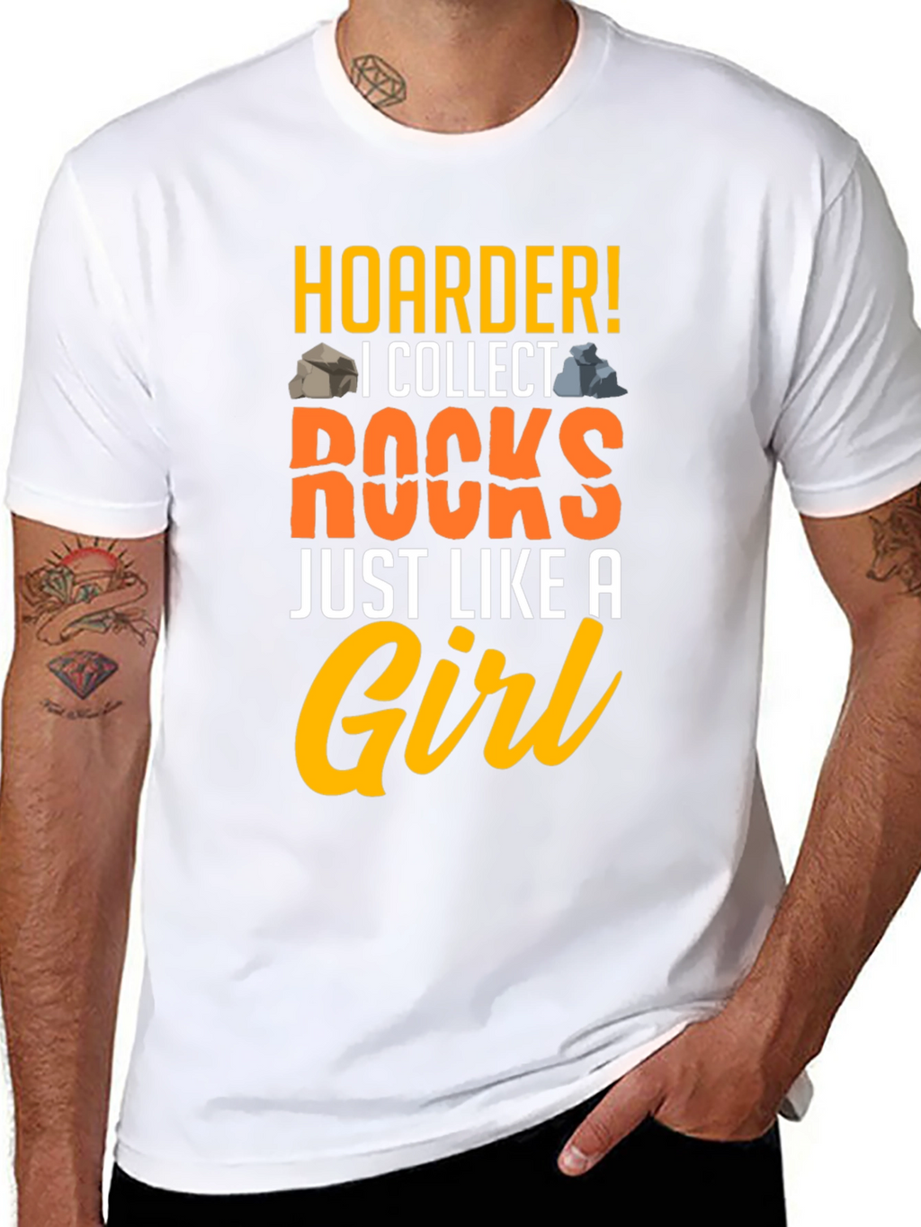 Hoarder! I Collect Rocks Graphic T-Shirt