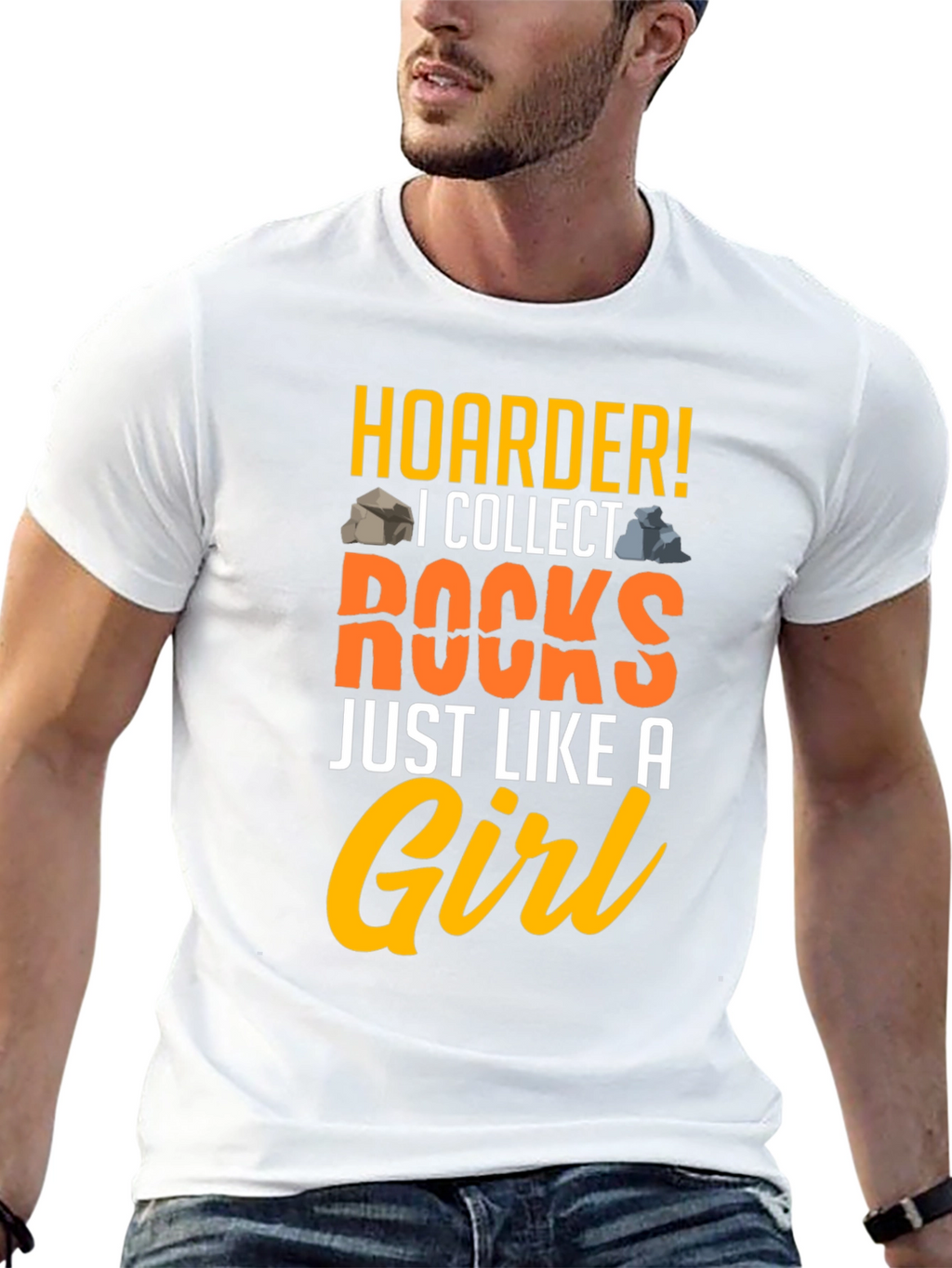 Hoarder! I Collect Rocks Graphic T-Shirt