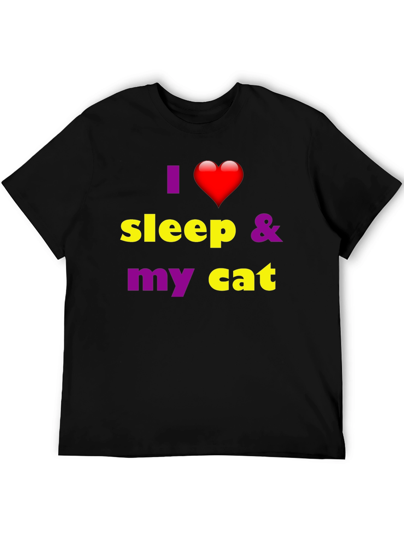 I Heart Sleep & My Cat Graphic T-Shirt
