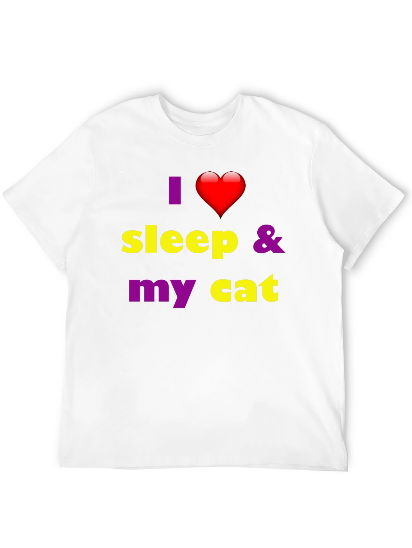 I Heart Sleep & My Cat Graphic T-Shirt