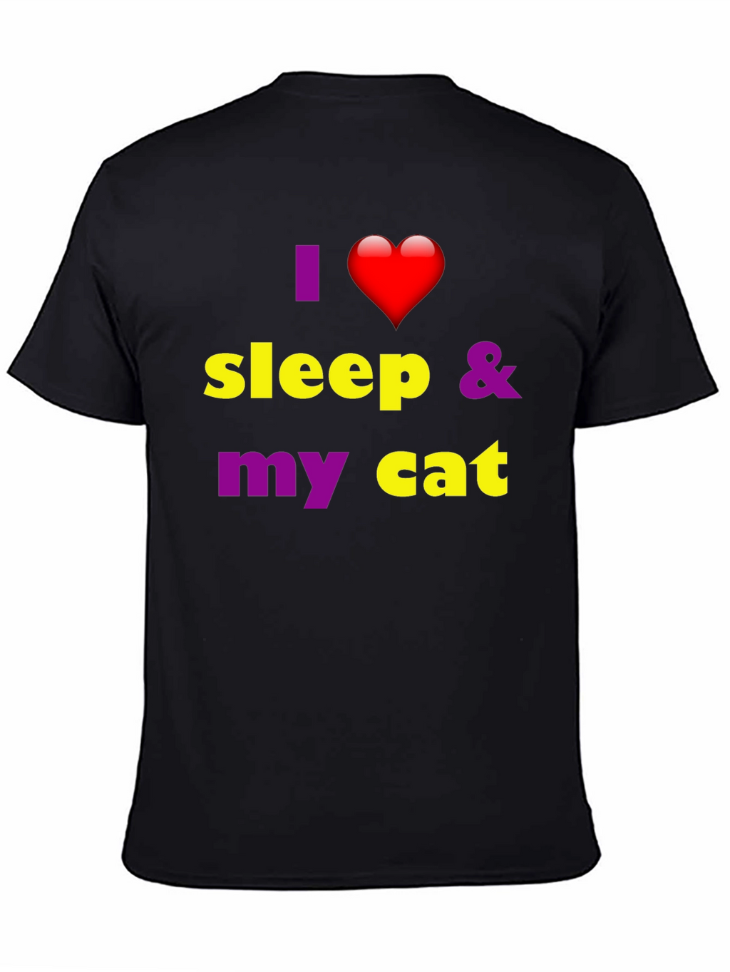 I Heart Sleep & My Cat Graphic T-Shirt