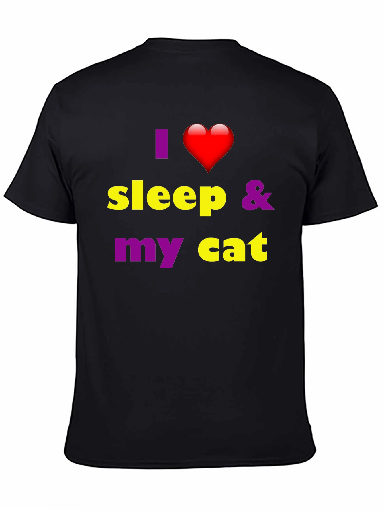 I Heart Sleep & My Cat Graphic T-Shirt