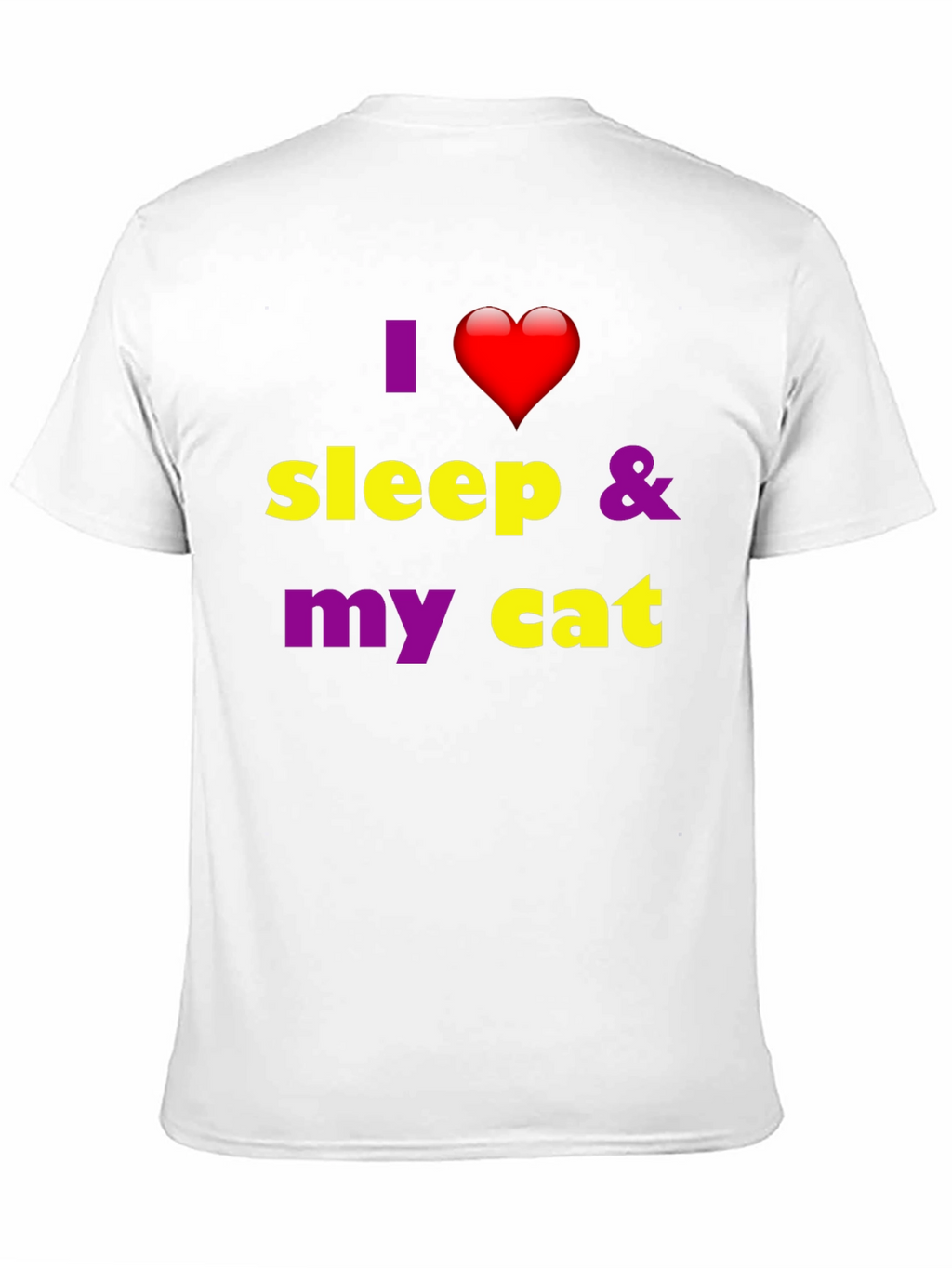 I Heart Sleep & My Cat Graphic T-Shirt