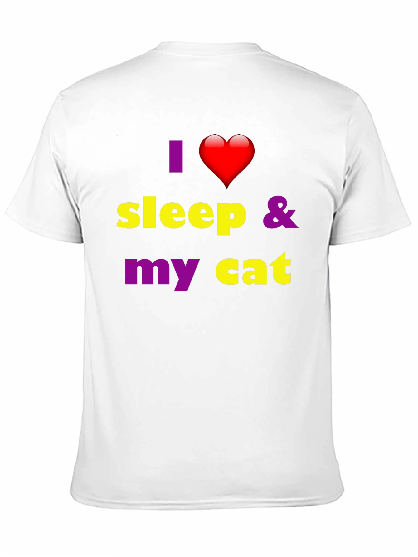 I Heart Sleep & My Cat Graphic T-Shirt