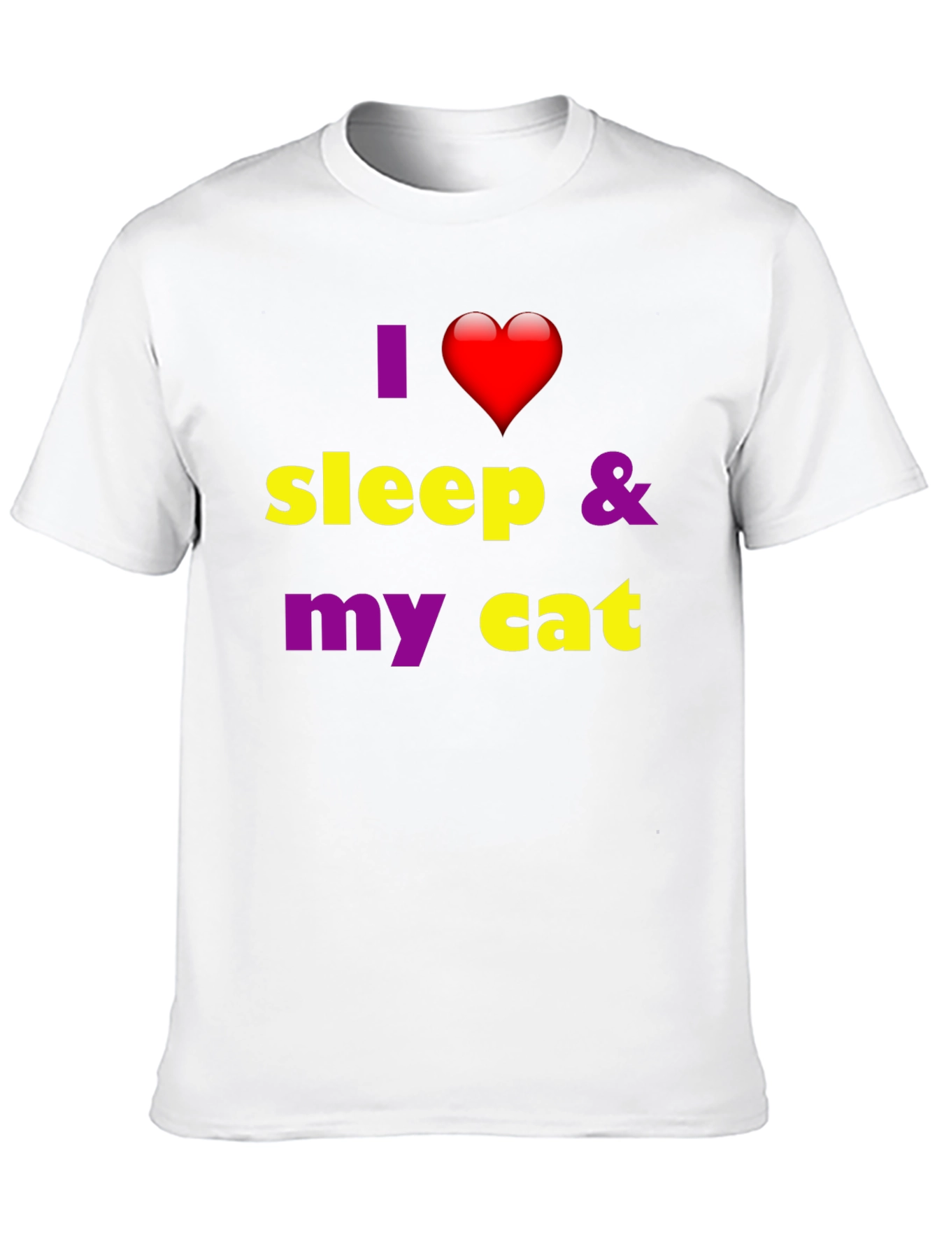 I Heart Sleep & My Cat Graphic T-Shirt