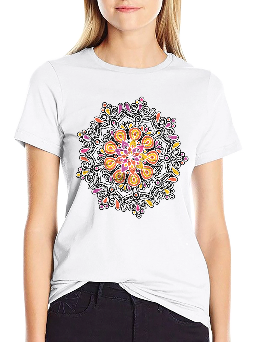 Mandala Graphic Black T-Shirt - Unique Design