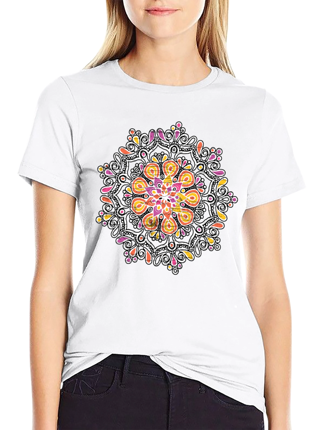 Mandala Graphic Black T-Shirt - Unique Design