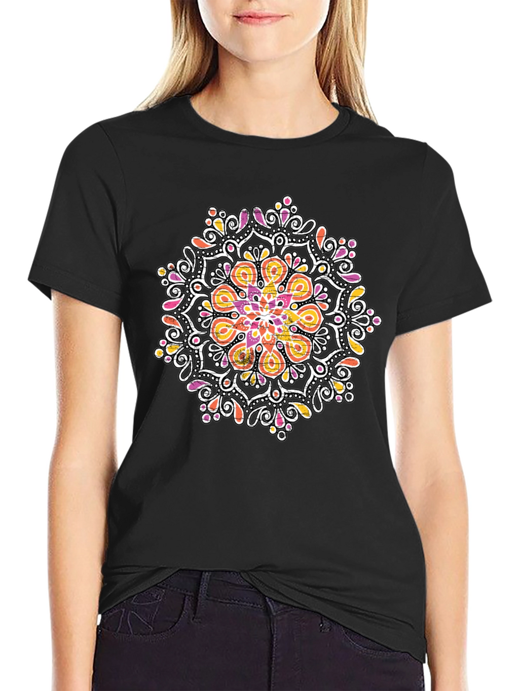 Mandala Graphic Black T-Shirt - Unique Design