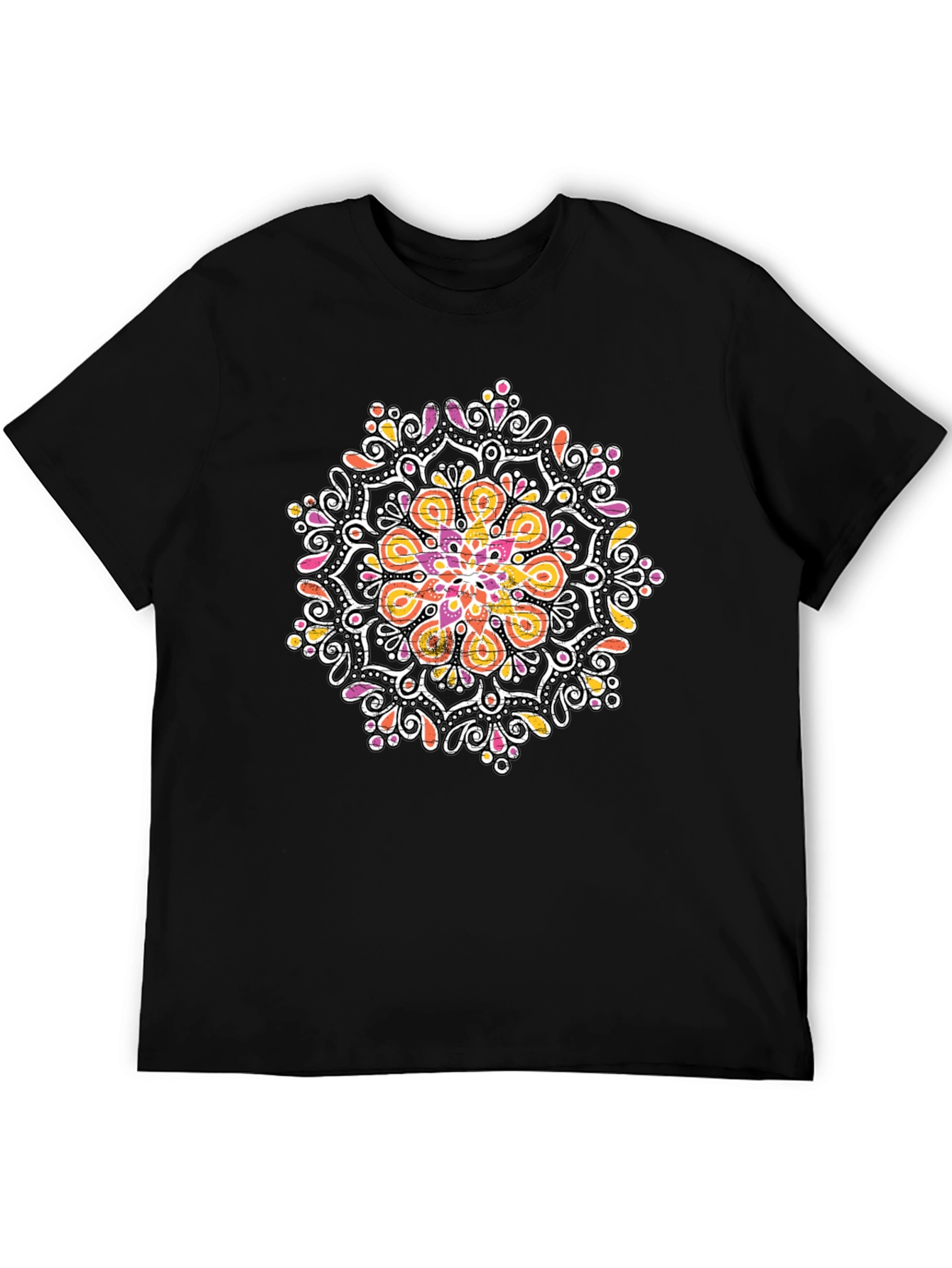Mandala Graphic Black T-Shirt - Unique Design