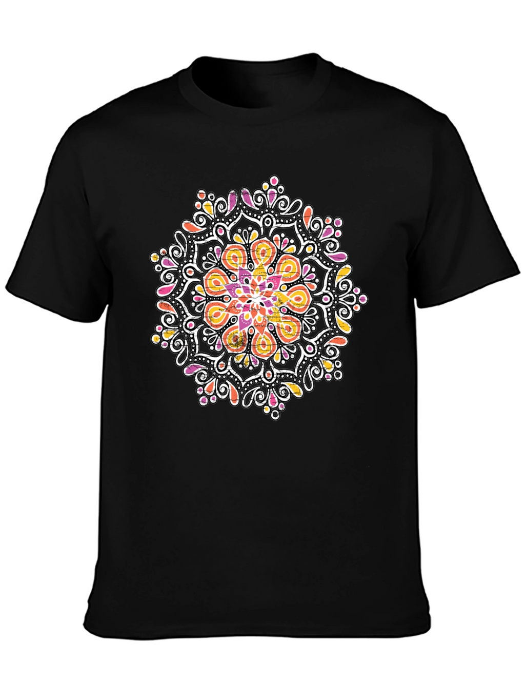Mandala Graphic Black T-Shirt - Unique Design
