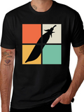 Retro Eggplant Graphic Tee - Soft Cotton Comfort